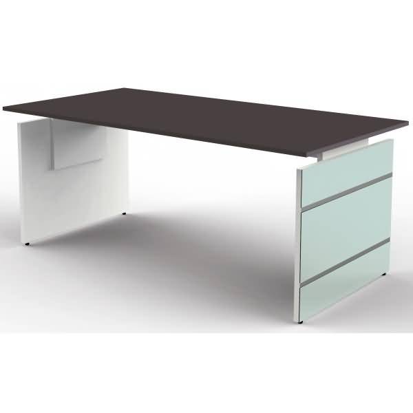 Schreibtisch Aveto Wangengestell 180x80x68-76cm höhenverstellbar anthrazit