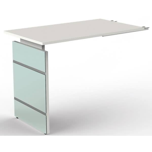 Anbautisch Aveto Wangengestell 100x60x68-76cm höhenverstellbar weiß