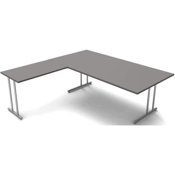 Schreibtisch start up BxT 200x200cm grafit