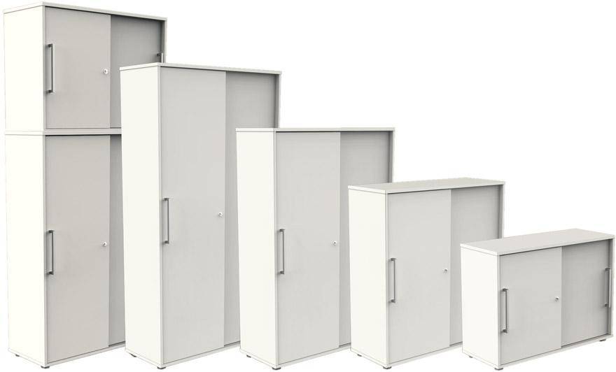 Schiebetürenschrank 4OH weiss