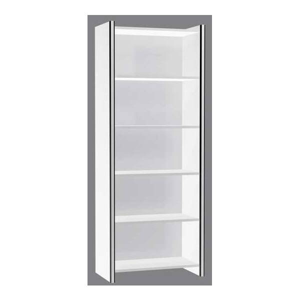 Einzelregal Aveto 5OH BxTxH 800x380x1830mm weiß