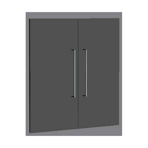 Vorbautüren Aveto 2OH Set Breite 760mm anthrazit