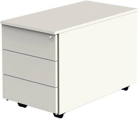 Container weiss 3 Schübe B420xT800xH554mm