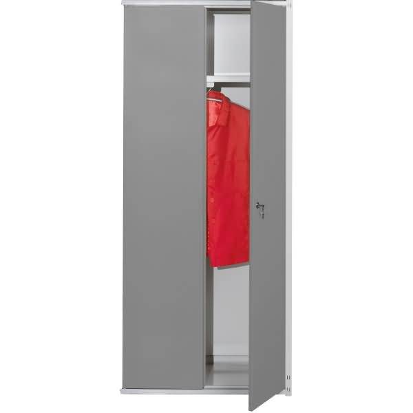 Garderobenstange mit Hutablage für Büroregal Progress 500 Tiefe 30cm