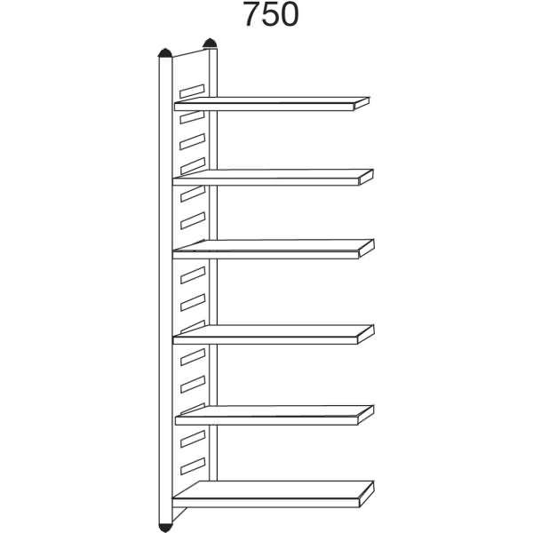 kerkmann Regalfeld "M2", 6 Böden, (B)750 x (H)2.600 mm