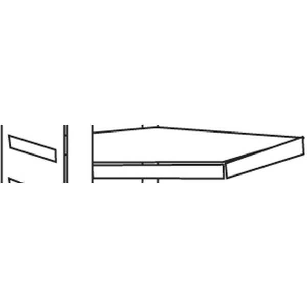 Design-Regal M2 Zusatz-Eckboden Tiefe 400mm lichtgrau