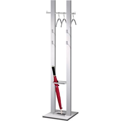 kerkmann Garderobenständer M 25, 8 Haken, alusilber