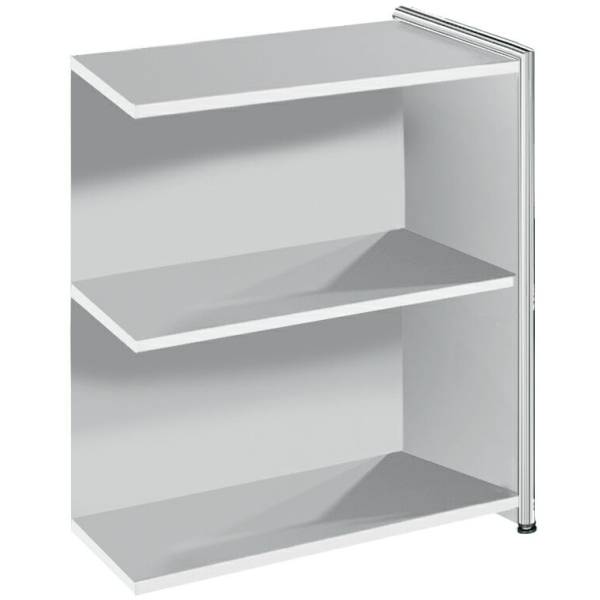 Anbauschrank Artline Transparent breit 2 OH BxTxH 78x38x80cm weiß