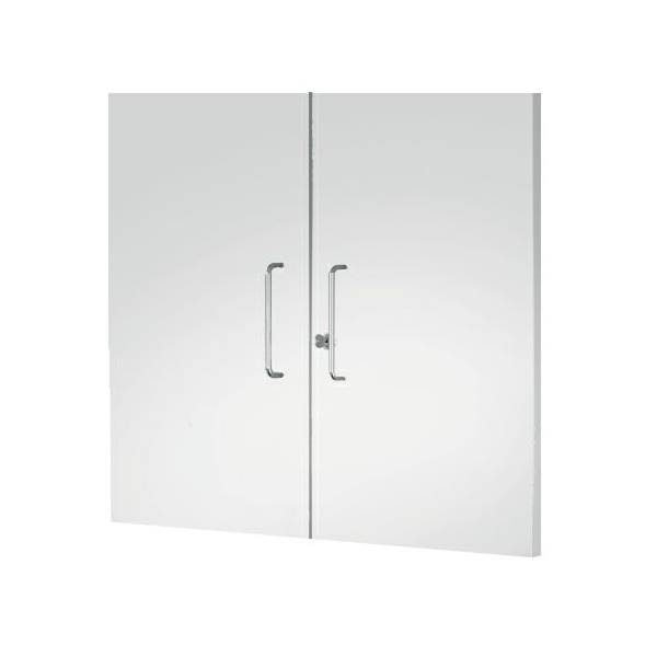 Vorbautüren für Schränke Artline Transparent BxH 75x68cm weiß VE=2 Stück