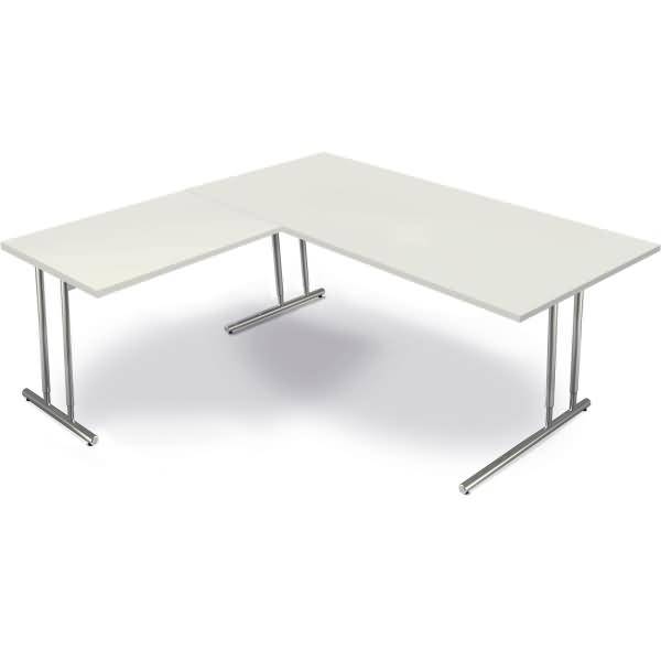 kerkmann Schreibtisch ARTLINE mit Anbau, (B)1.800 mm, weiß