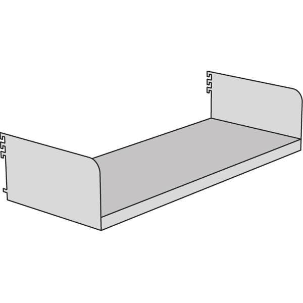 Fachboden mit Seitenstützen für Bibliotheks-Regal Univers BxT 100x25cm lichtgrau