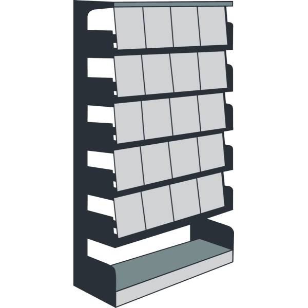 Klappenregal Univers Grundfeld BxTxH 100x30x200cm lichtgrau