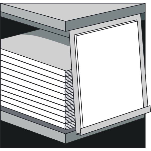 Klappenregal Univers Grundfeld BxTxH 100x30x200cm lichtgrau