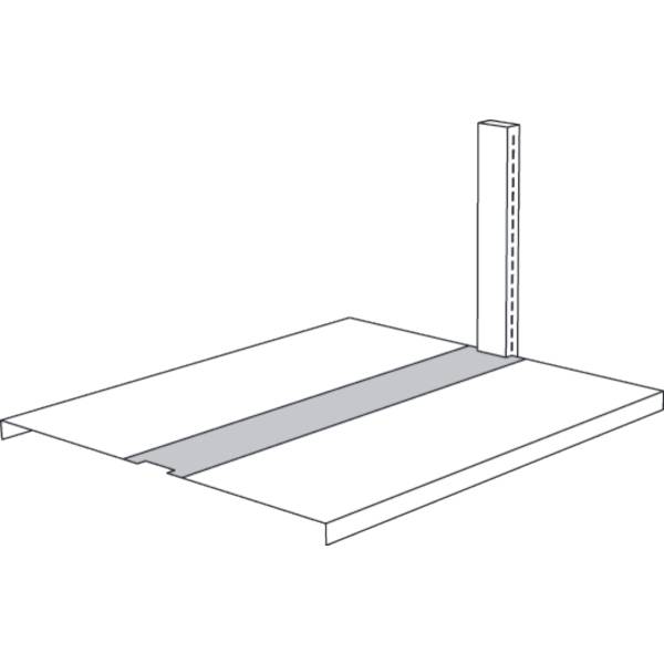 Überbrückung von Regalböden für Bibliotheks-Regal Univers Breite 75cm lichtgrau