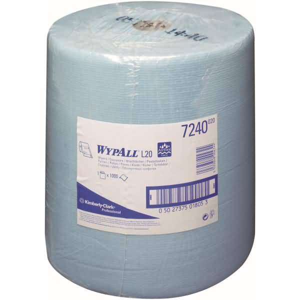 Wischtücher Wypall L10 Extra+ 1-lagig 38,5x32,5cm Großrolle blau