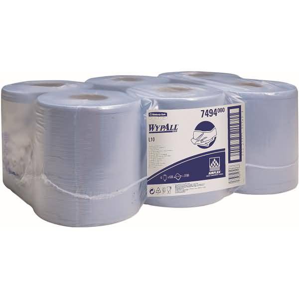 Wischtücher Wypall L10 Extra 1-lagig 38x18,5cm Zentralentnahme RCS blau