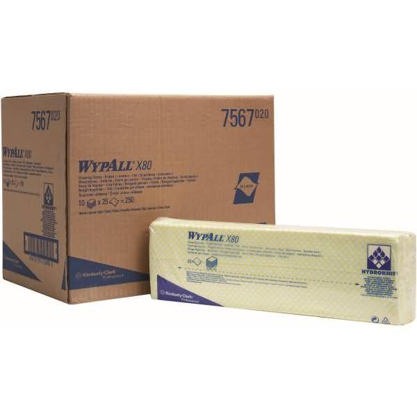 Wischtücher Wypall X80 1-lagig 41,6x34,4cm Interfold gelb