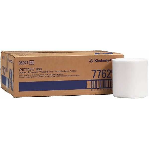 Wischtücher Kymtech Wettask DSX 1-lagig 31,5x30,5cm Kleinrolle weiß