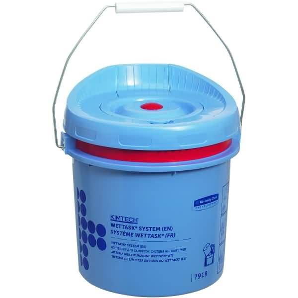 Spendereimer Kymtech Wettask für Rollen-Wischtücher blau