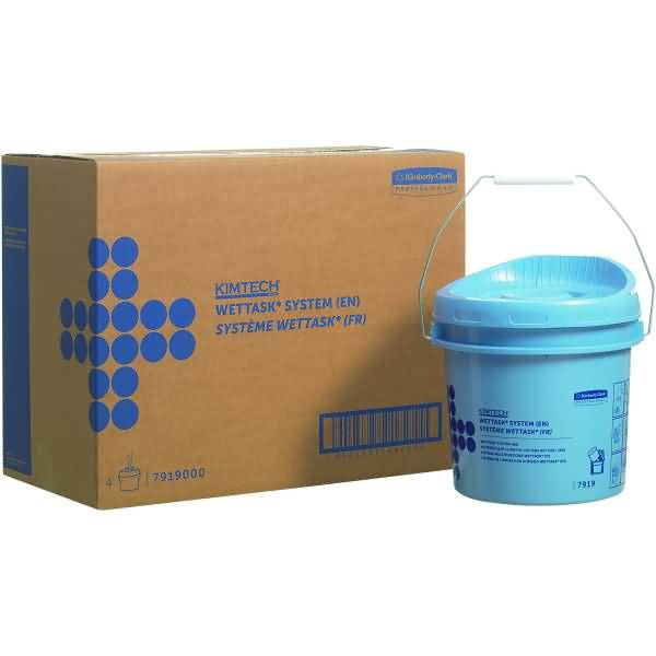 Spendereimer Kymtech Wettask für Rollen-Wischtücher blau