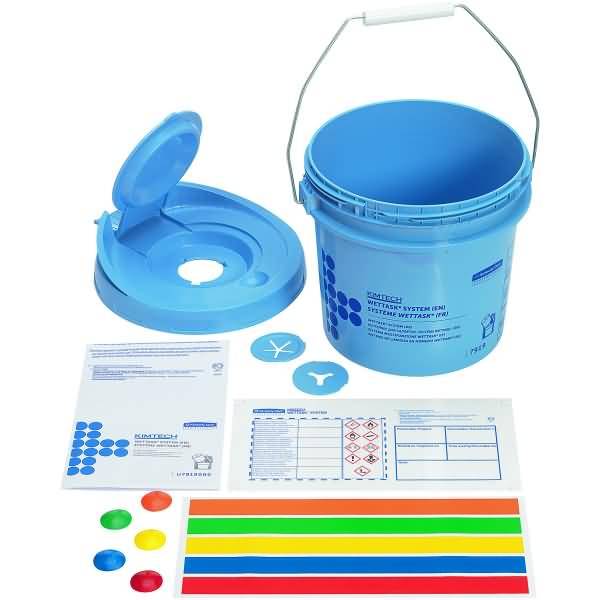 Spendereimer Kymtech Wettask für Rollen-Wischtücher blau