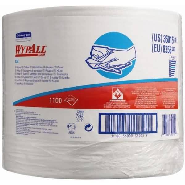 Wischtücher Wypall X50 1-lagig 34x24,9cm Großrolle weiß