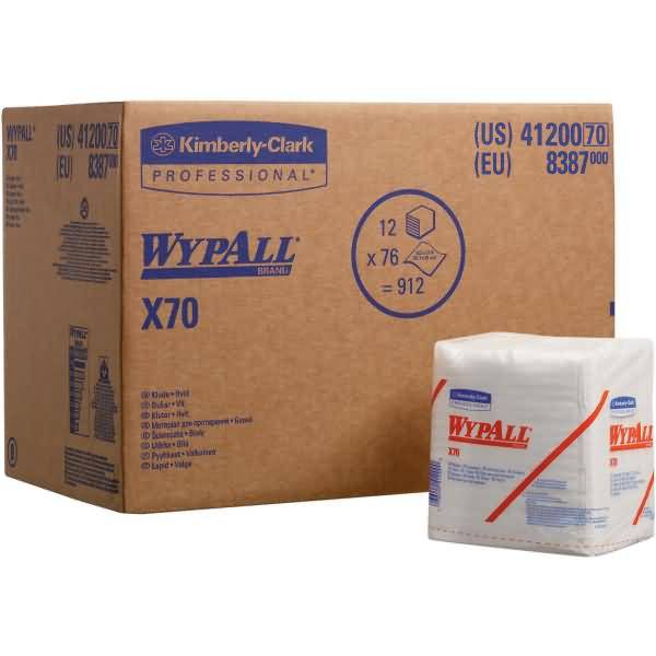 Wischtücher Wypall X70 1-lagig 31x42cm viertelgefaltet weiß