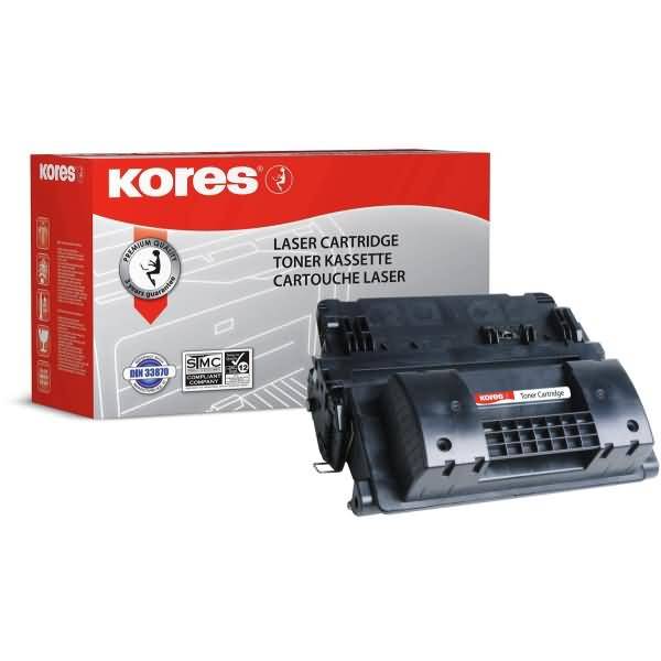 Kores Laserdrucker-Tonerpatrone, gezeigt vor ihrer rot-grauen Einzelhandelsverpackung.