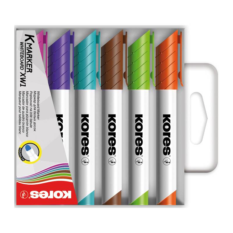 Kores Whiteboard-Marker K MARKER XW2, Keilspitze, 6er Etui