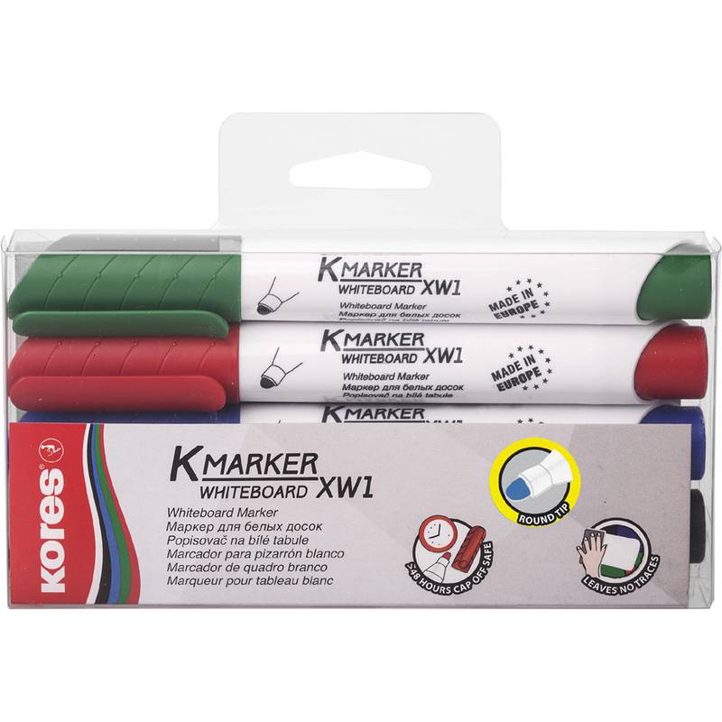 Kores Whiteboard-Marker "K MARKER", 4er Etui