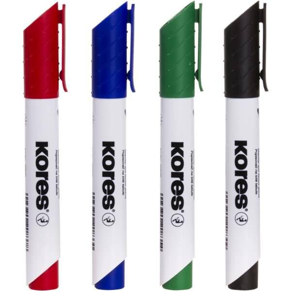 Whiteboardmarker 3-5mm Keilspitze Set mit 4 Farben schwarz, blau, rot, grün