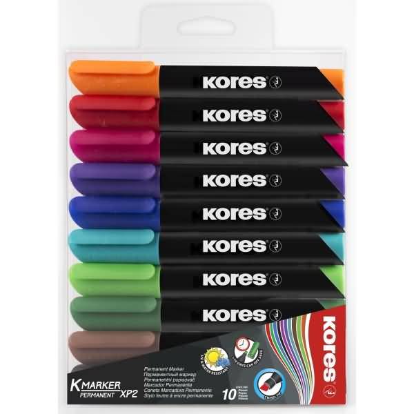Permanentmarker XP2 3-5mm Keilspitze Set mit 10 Farben