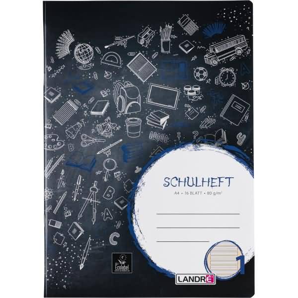 Schulheft A4 16 Blatt 80 g/qm Lineatur 1 (für alle Ausgangsschriften)