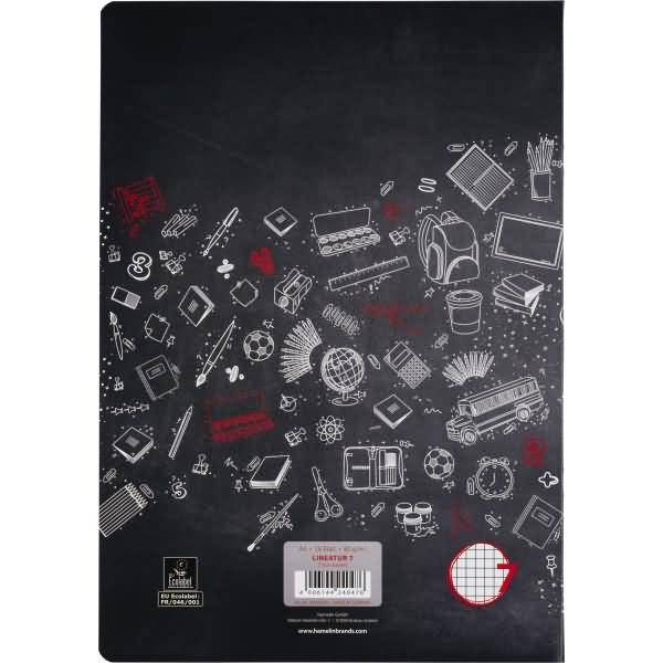 Schulheft A4 16 Blatt 80 g/qm Lineatur 7 (kariert 7 mm)