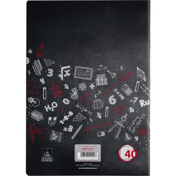 Schulheft A4 16 Blatt 80 g/qm 4-fach gelocht Lineatur 40 kariert