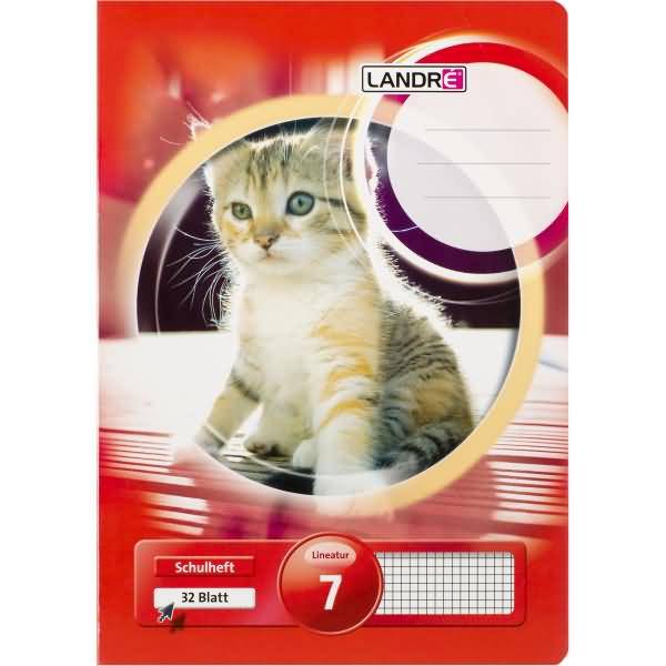 Schulheft A4 32 Blatt 80 g/qm Lineatur 7 (kariert 7 mm)