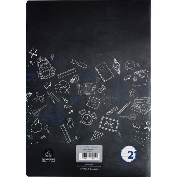 Schulheft A4 32 Blatt 80 g/qm Lineatur 21 (liniert)