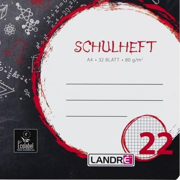 Schulheft A4 32 Blatt 80 g/qm Lineatur 22 (kariert)