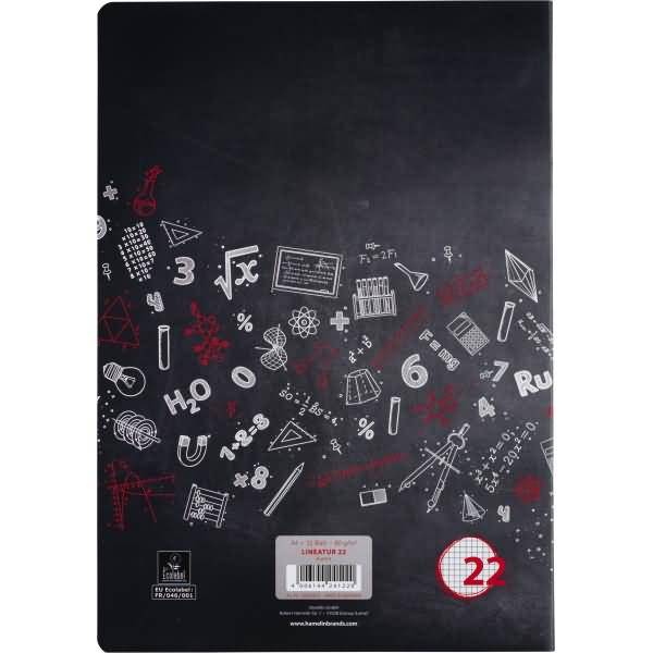 Schulheft A4 32 Blatt 80 g/qm Lineatur 22 (kariert)