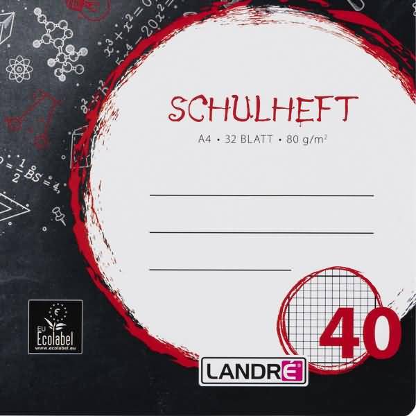 Schulheft A4 32 Blatt 80 g/qm 4-fach gelocht Lineatur 40 kariert