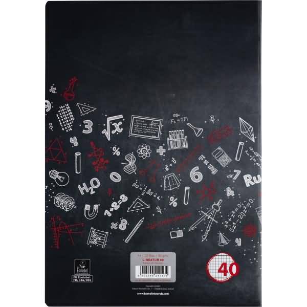 Schulheft A4 32 Blatt 80 g/qm 4-fach gelocht Lineatur 40 kariert