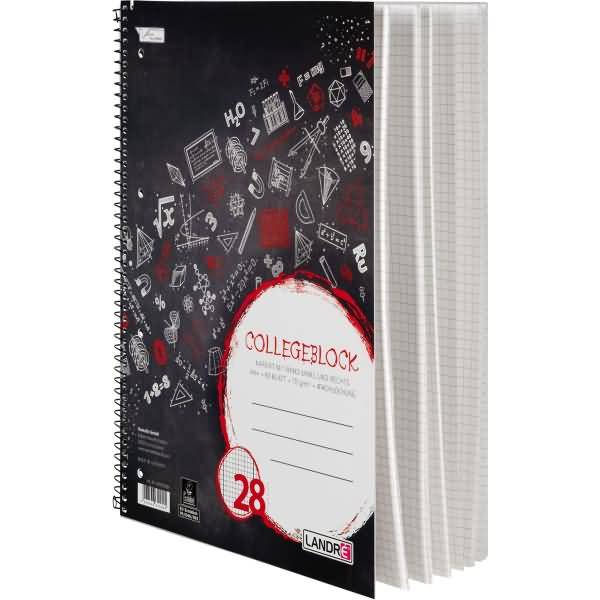 Collegeblock College A4+ 80 Blatt 70 g/qm 4-fach gelocht kariert