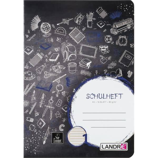 Schulheft A5 16 Blatt 80 g/qm Lineatur 1 (für alle Ausgangsschriften)