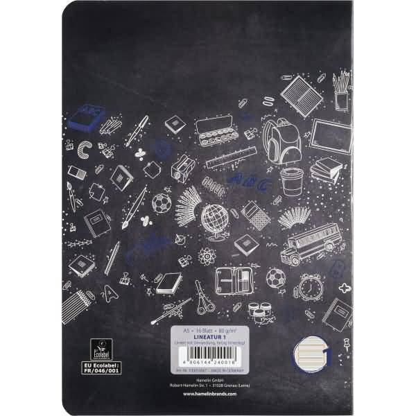 Schulheft A5 16 Blatt 80 g/qm Lineatur 1 (für alle Ausgangsschriften)