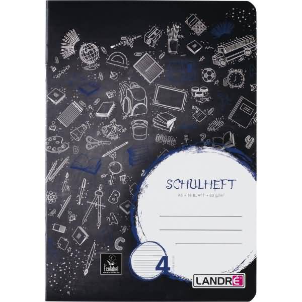 Schulheft A5 16 Blatt 80 g/qm Lineatur 4 (liniert)