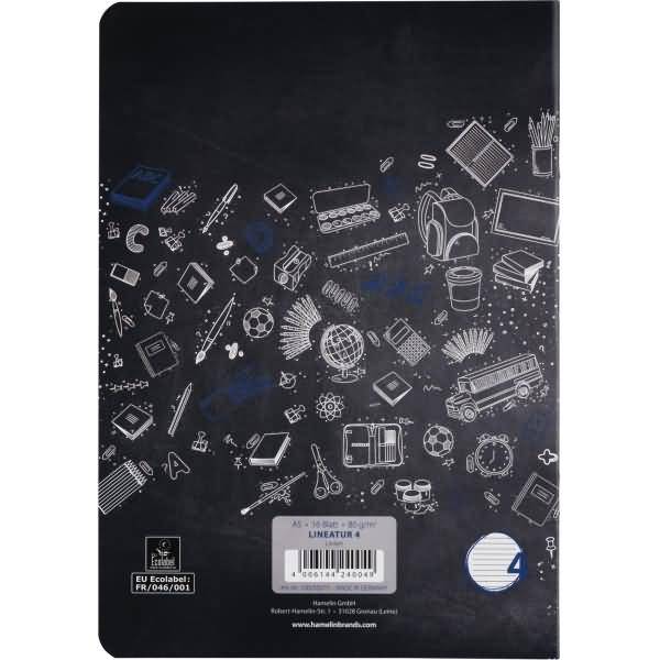 Schulheft A5 16 Blatt 80 g/qm Lineatur 4 (liniert)