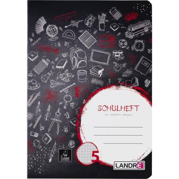 Schulheft A5 16 Blatt 80 g/qm Lineatur 5 (kariert)