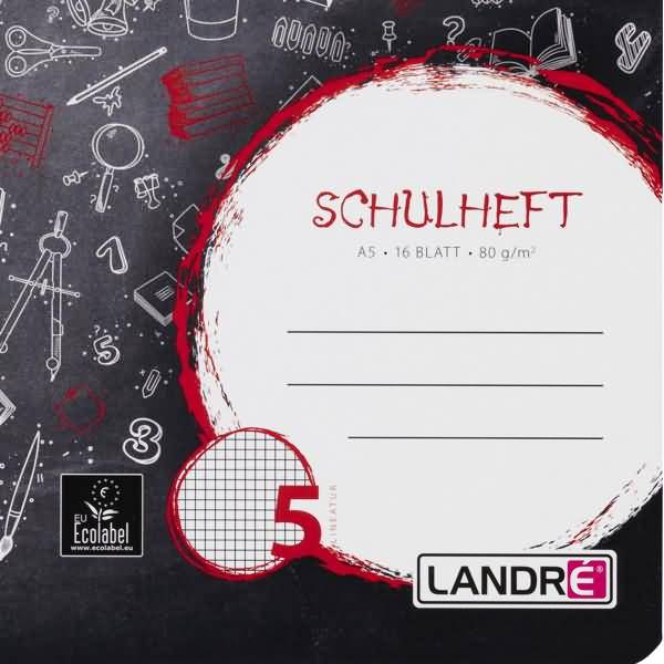 Schulheft A5 16 Blatt 80 g/qm Lineatur 5 (kariert)