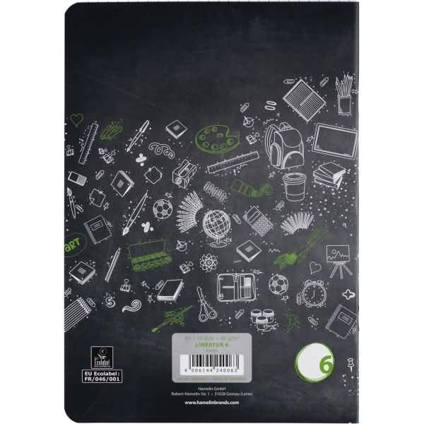 Schulheft A5 16 Blatt 80 g/qm Lineatur 6 (blanko)