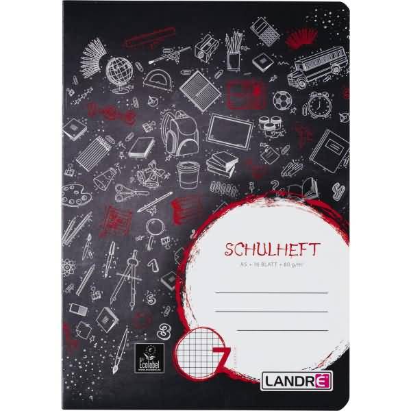 Schulheft A5 16 Blatt 80 g/qm Lineatur 7 (kariert 7 mm)